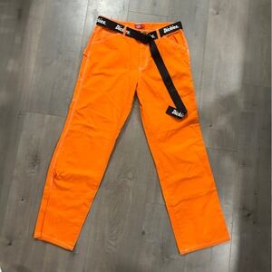 Rare Dickies Juniors Carpenter Pant 9/29 Orange With Belt